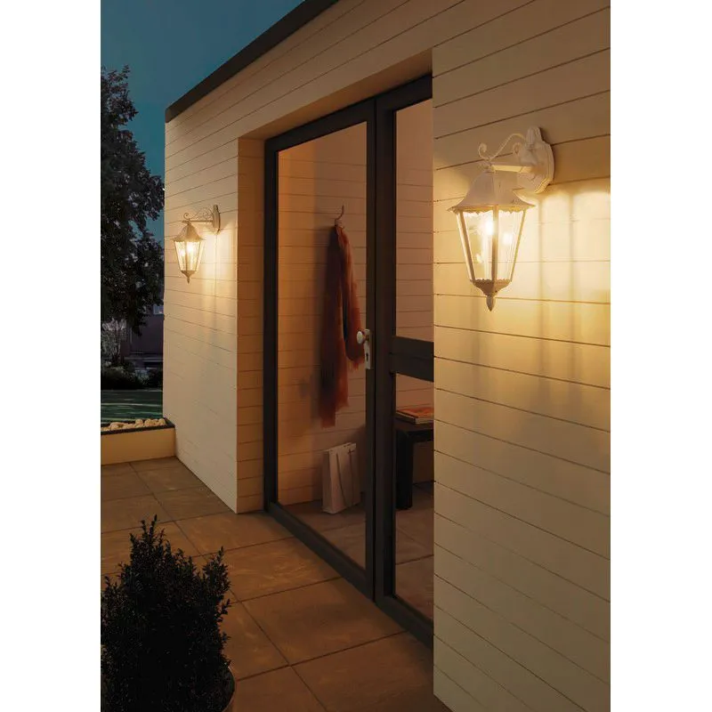 Witte klassieke buitenlamp aluminium, Leanna, IP44
